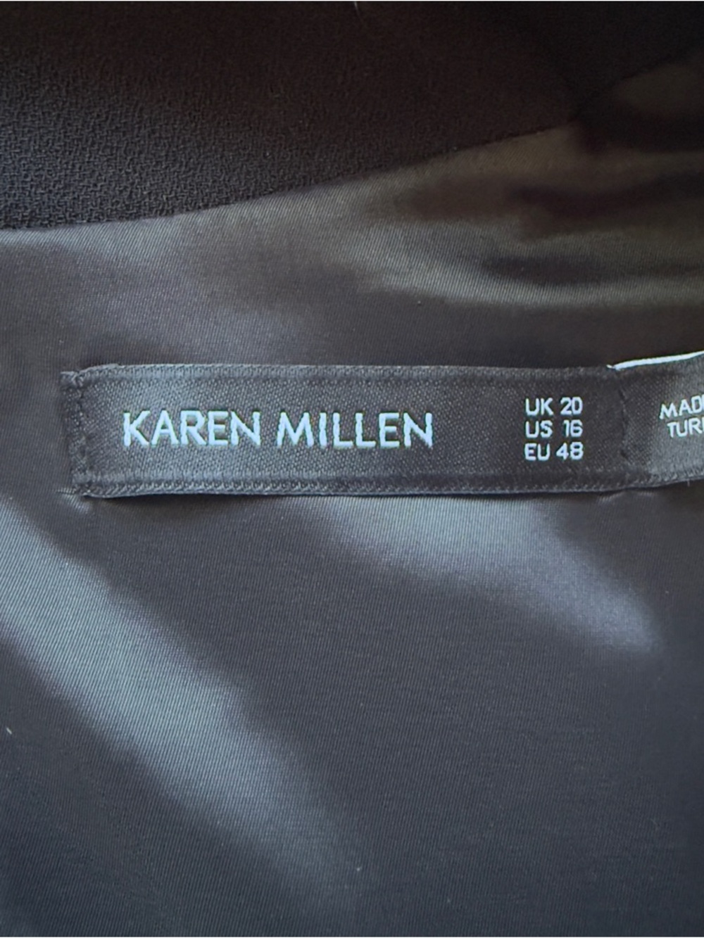 Karen Millen Military Black Pleat Wrap-Front Mini Dress with Side Buckle Size 16 - Picture 9 of 15